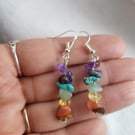 Chakra crystal beaded earrings