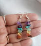 Chakra crystal beaded earrings