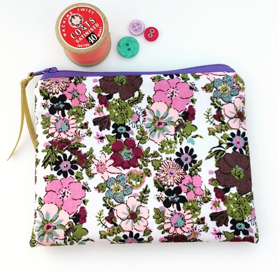 Floral Print Coin Purse