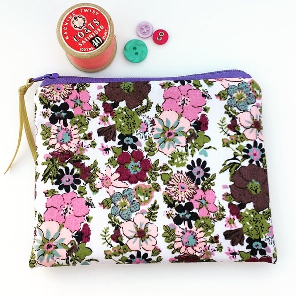 Floral Print Coin Purse