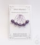 Lampwork Stitch Markers - Dark Purple Orchid - Image 4