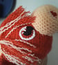 Crocheted Highland coo trophy head on wooden board - Image 2