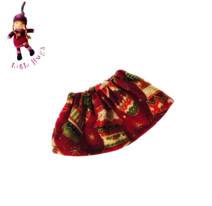 SALE ITEM  - Little Hugs’ Red and Green Patterned Skirt
