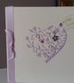 Delicate heart with love card