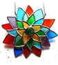  Succulent Abstract Fllower Stained Glass Suncatcher Handmade - Image 2