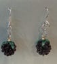 Handmade Murano Glass Blackberries on Sterling Silver Hooks - Image 4