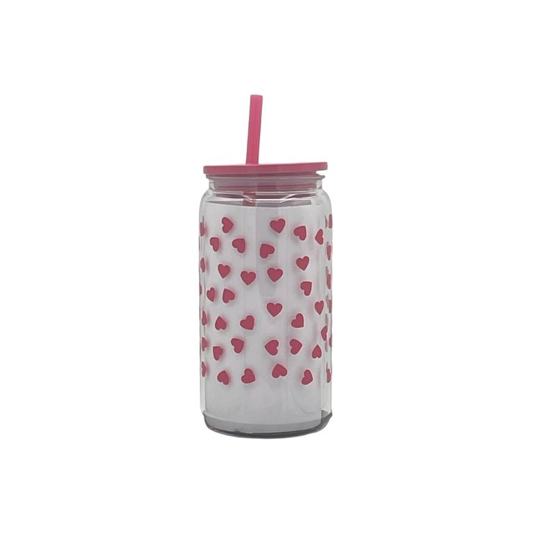 Pink Hearts Tumbler