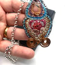 Heart drop pendant- recycled 