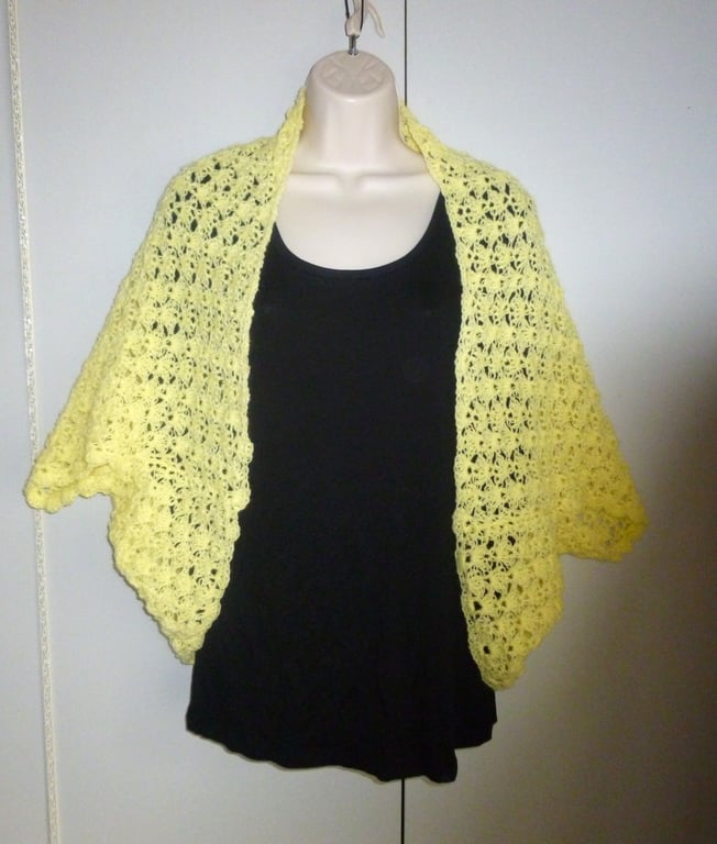 SALE BARGAIN Lacy hand  crochet Ladies summer shrug 