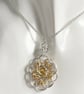Sterling Silver Chainmaille Medallion Pendant Necklace - Image 2