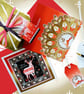 Christmas Cards - Pack of four - Red Reindeer Display unique design. - Image 4