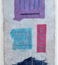 Colourful Combinations Pink Purple Blues Handstitched Geometric Art Pictures - Image 3