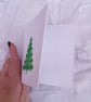 Green Christmas Tree Cross Stitch Card, Handmade Minimalist Pine  - Image 9