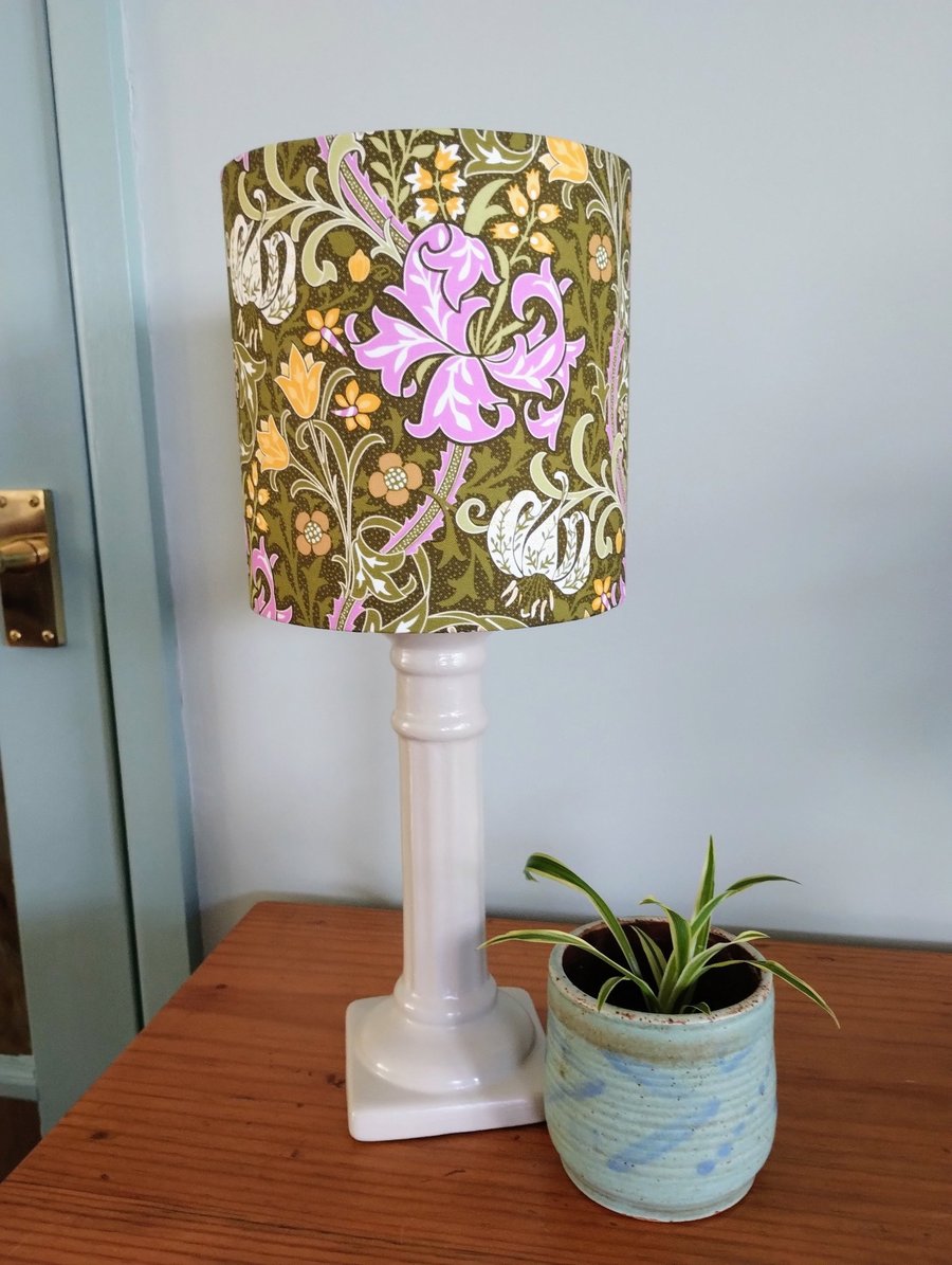  William Morris Classic Cylindrical Drum Lampshade 