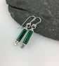 Scrolls malachite silver earrings - Image 4