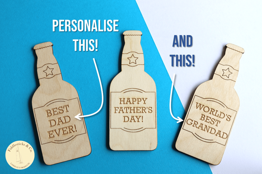 Personalised Beer Bottle Magnet for Dad & Grandad, Gift for Dad, Gift for Him