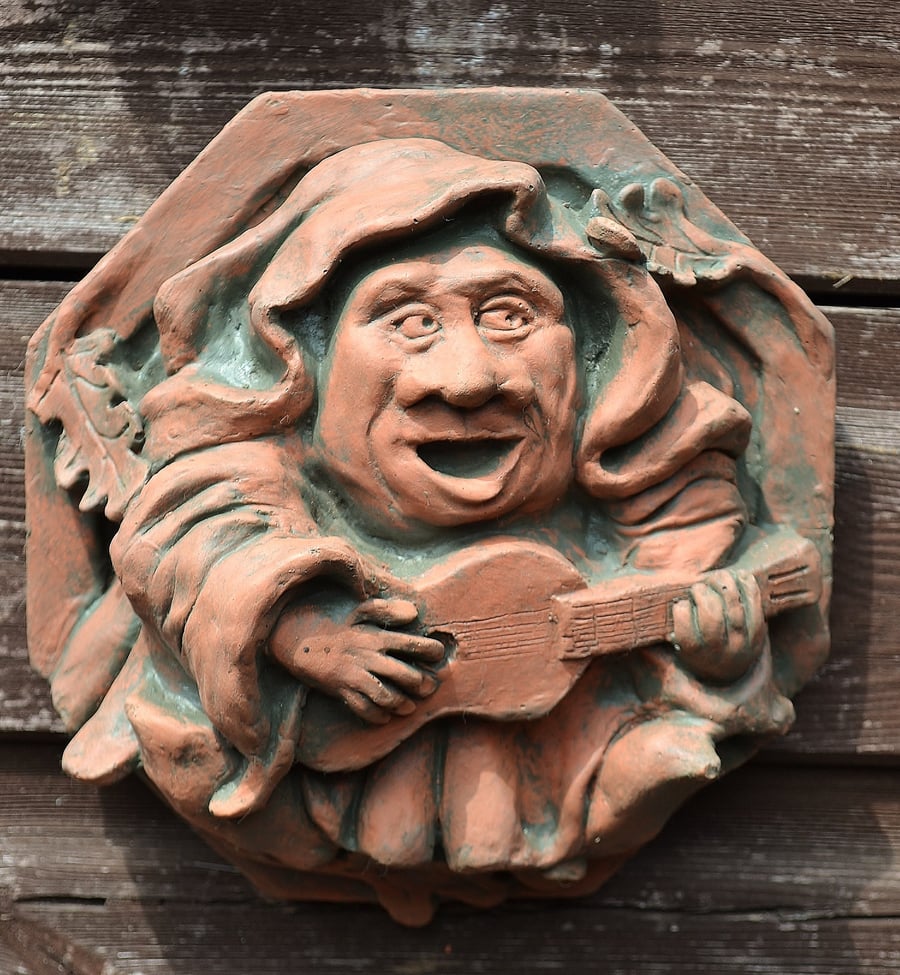 Guitar Player Monk Plaque