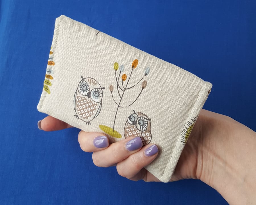 Owl Wallet, Women's Slim Wallet, Woodland Gift - Free P&P