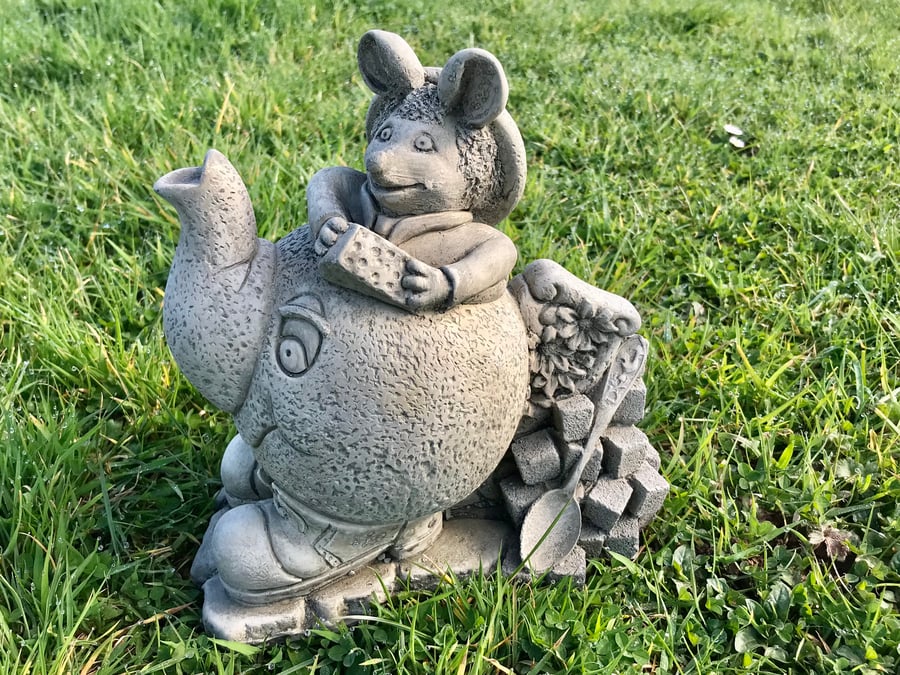 Alice in Wonderland Dormouse Stone Garden Ornament