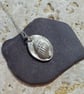 Silver Sea shell small oval unisex pendant - Image 3