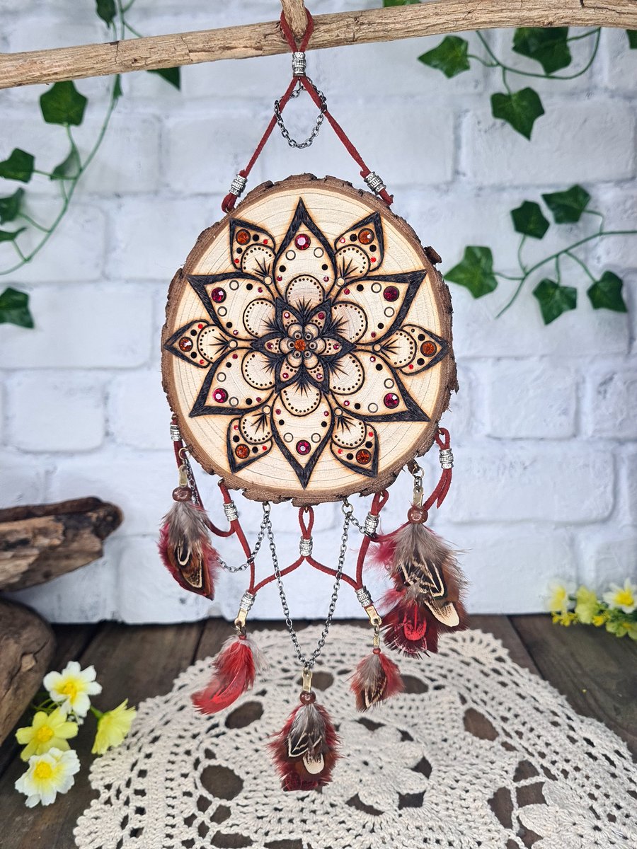 Pyrography dream catcher-Flur