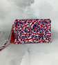 Union Jack zip clutch bag, Detachable wrist strap, 2 size options, Handmade - Image 5
