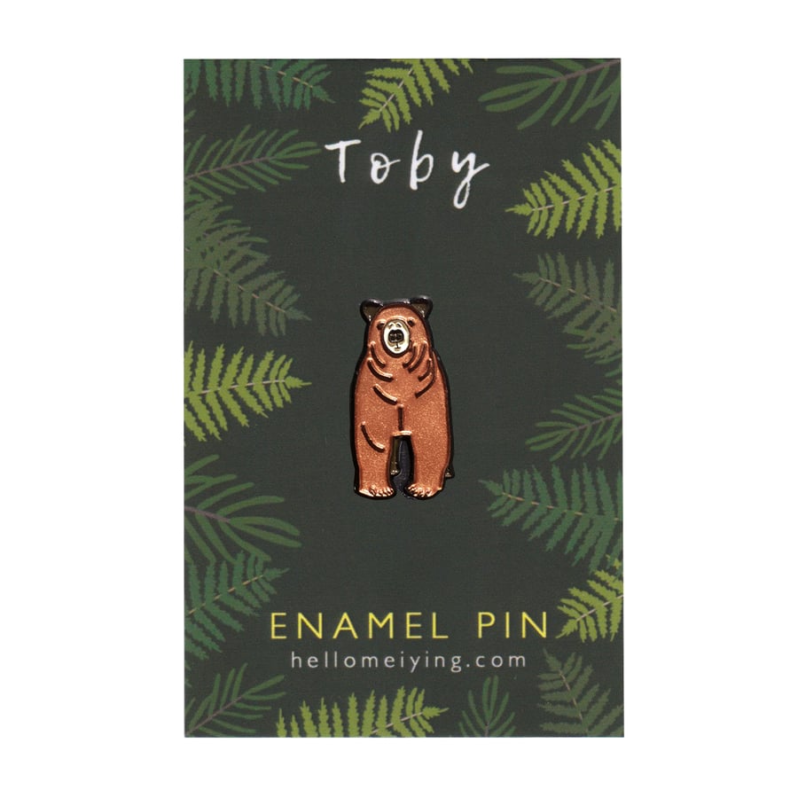 Toby the Bear, Enamel Pin