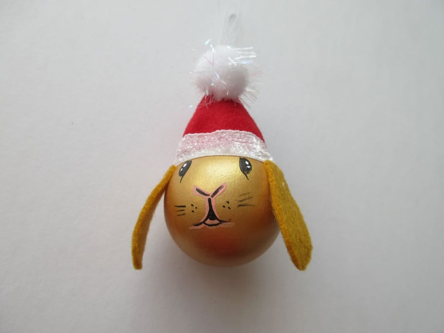 Bunny Christmas Bauble Rabbit Head Decoration for Christmas Tree