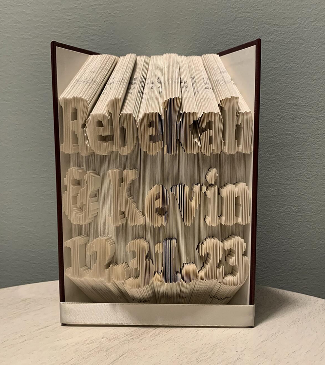 Names and Date CUSTOM COMBI Book Folding Pattern - EMAILED PDF PATTERN