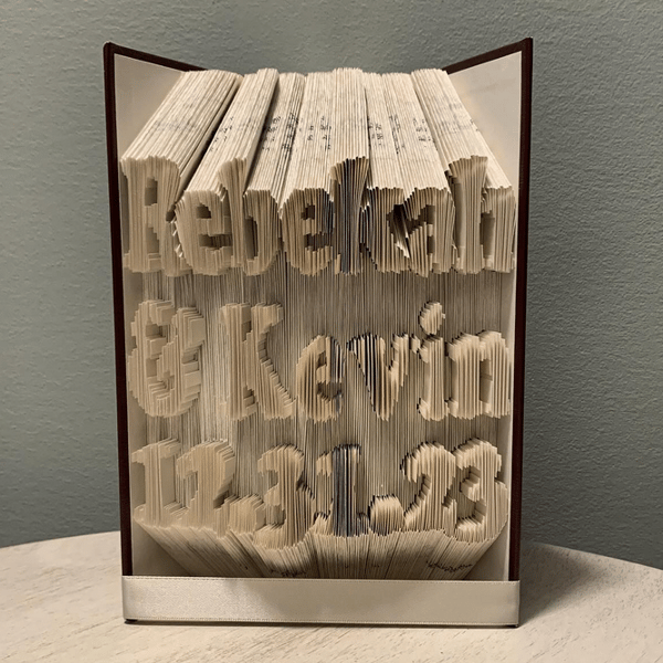 Names and Date CUSTOM COMBI Book Folding Pattern - EMAILED PDF PATTERN