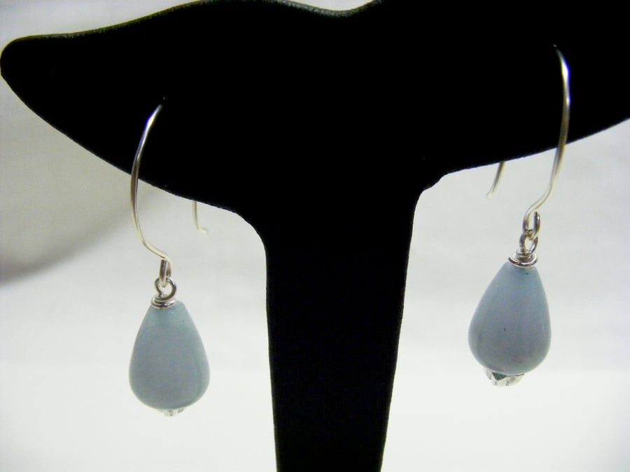 Aqua Blue Quartzite Earrings