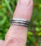 Sterling silver ring, stacking ring with choice of texture and finish - Image 10