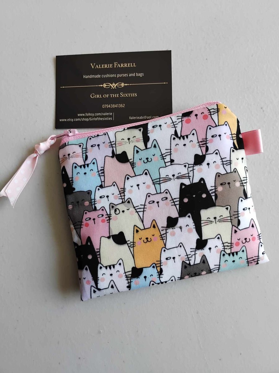 SALE Little Cats Coin Purse