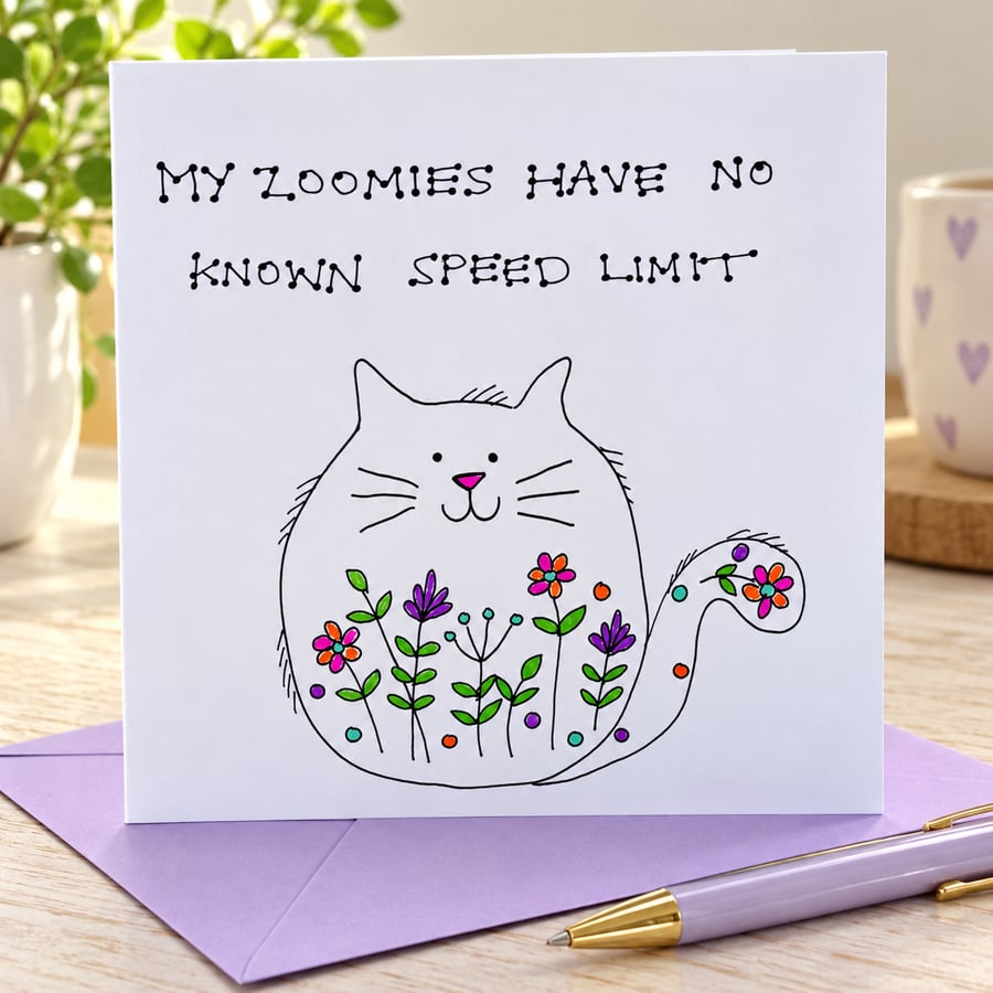 Cat card with quote