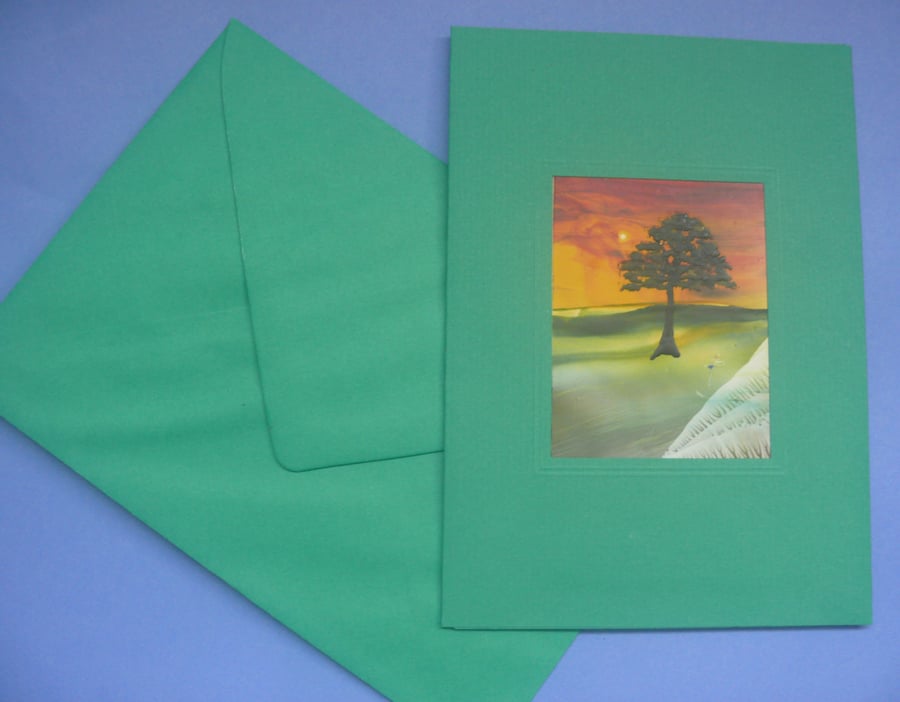 Original Encaustic Art Card - Blank