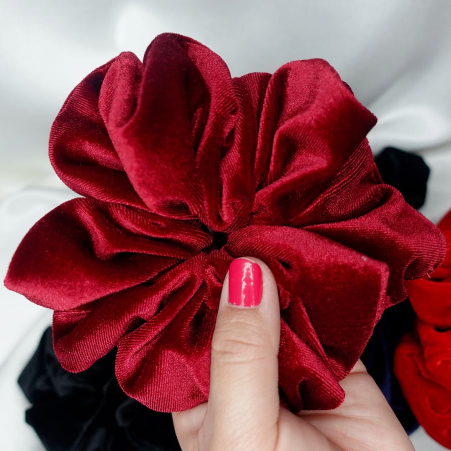 Maxi Velvet Scrunchies, Oversized Xl Velvet Scrunchies