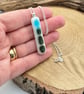 Fused Glass Pendant with Sterling Silver Chain - Image 8