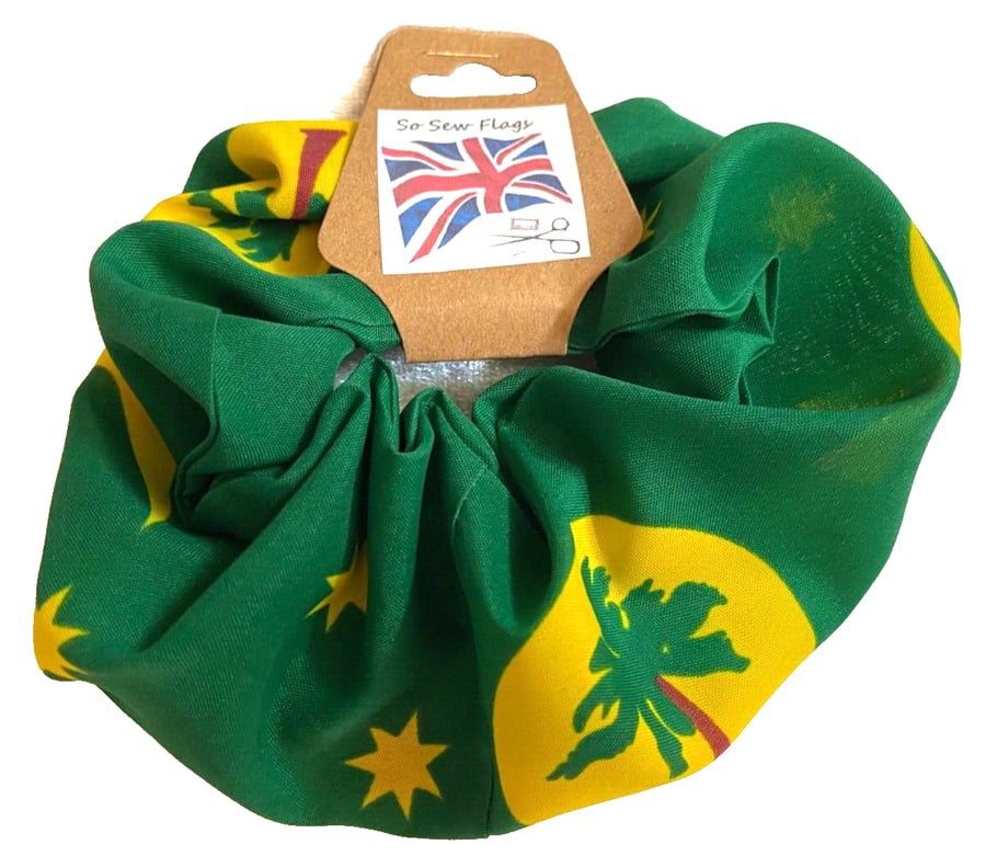 Cocos Keeling Islands Flag Hair Scrunchie Scrunchies Accessory Band Elastic