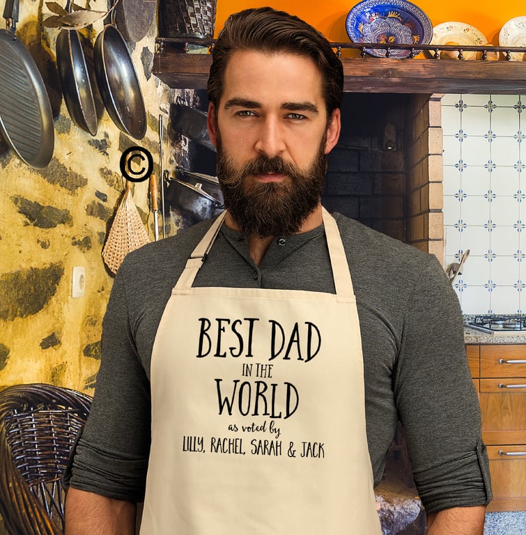 Best Mum or Dad in the World Personalised Apron.