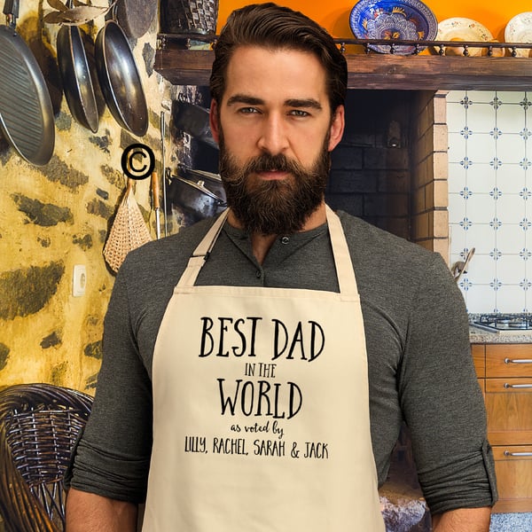 Best Mum or Dad in the World Personalised Apron.