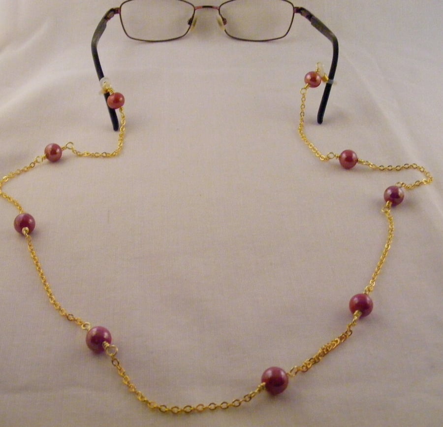 Red Ceramic Spectacle Chain