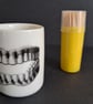 Thrown porcelain cocktail stick holder with cocktail sticks - Image 2