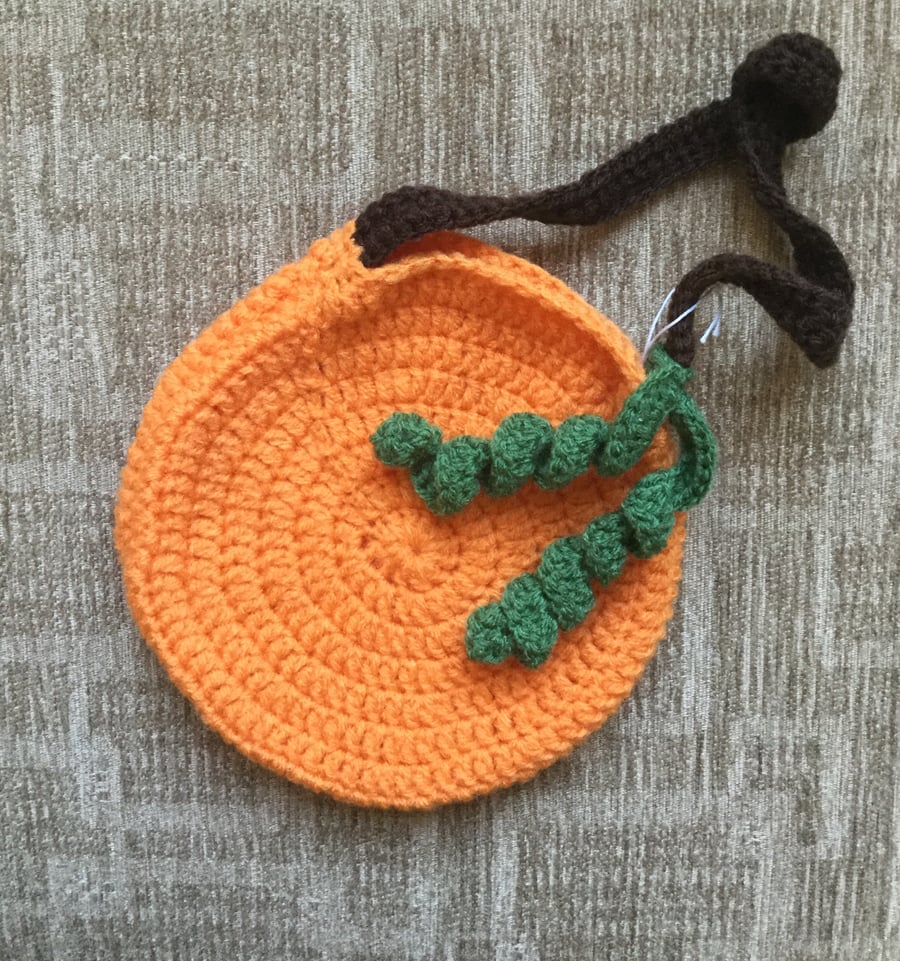 Crochet Pumpkin Halloween Bag
