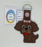 Embroidered Shih tzu Keyring - Image 1