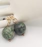 Green Jade Beaded Men's Cufflinks, Men's Beaded Cufflinks - Image 3