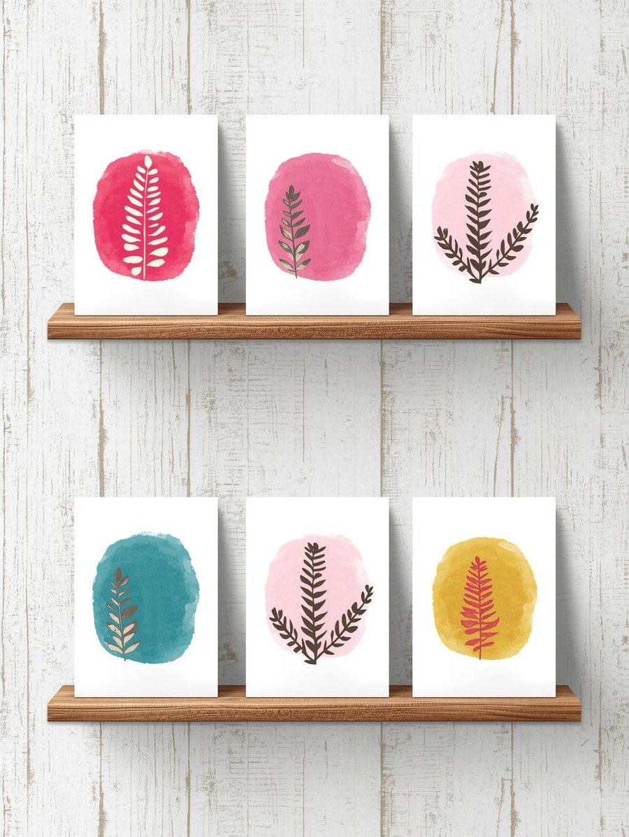 Pack of 6 - Scandi Style - A6 White Linen Note Card & Envelope Set