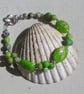 Green Sea Sediment Jasper Gemstone Beaded Chakra Bracelet "Gala" - Image 1