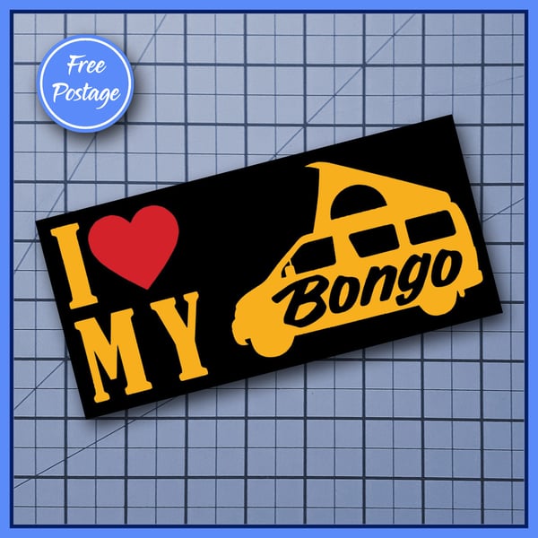 I Love My Bongo, New York Style Vinyl Decal