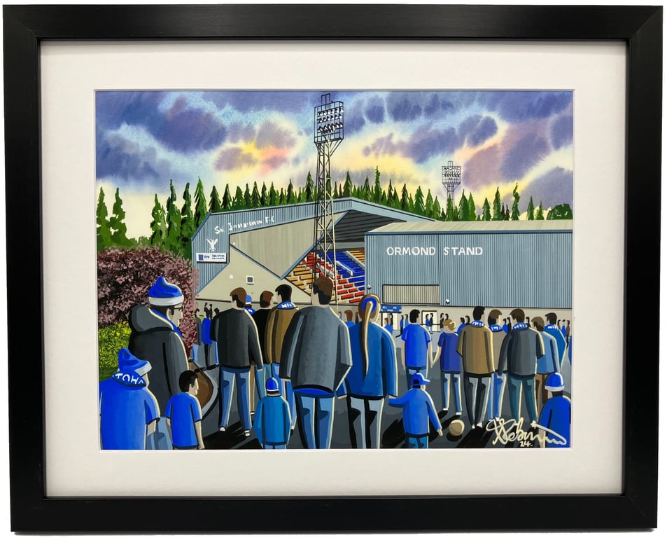 S. Johnstone. Framed & Unframed Art Print Football FC, Stadium Gift