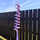 Handmade Crochet Spiral Wind Spinner - Hanging Garden Decoration 